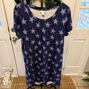 Zim & Zoe Comfy Star Print T Shirt Dress 20
